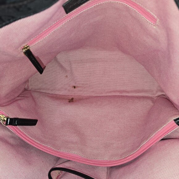 Dooney & Bourke Large Black Signature / Logo Canvas Shoulder Tote Bag - Picture 10 of 15